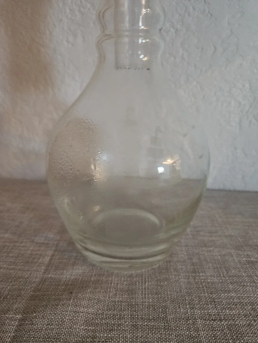Vintage Large Crystal Whiskey Edge Ship Design Decanter Collectible Home Decor